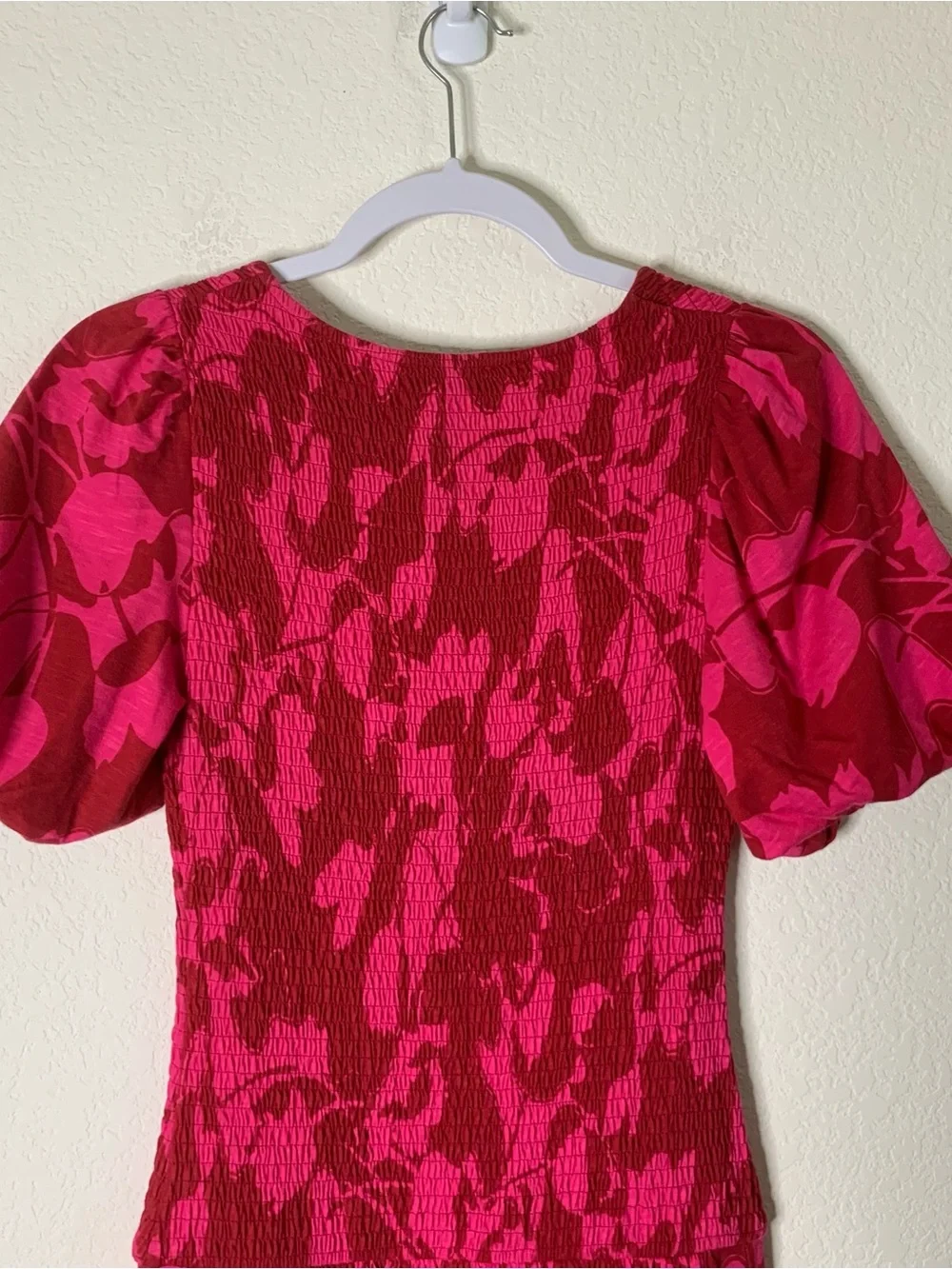 ME + EM Smocked Two Tone Tulip Printed Maxi Dress 6